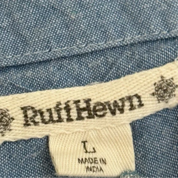 Ruff Hewn Blue Chambray Shirt - Picture 2 of 5